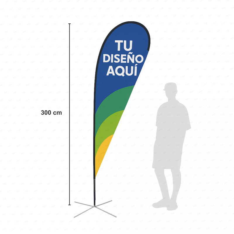 ‣ Bandera Promocional Gota 3 m | SIGO