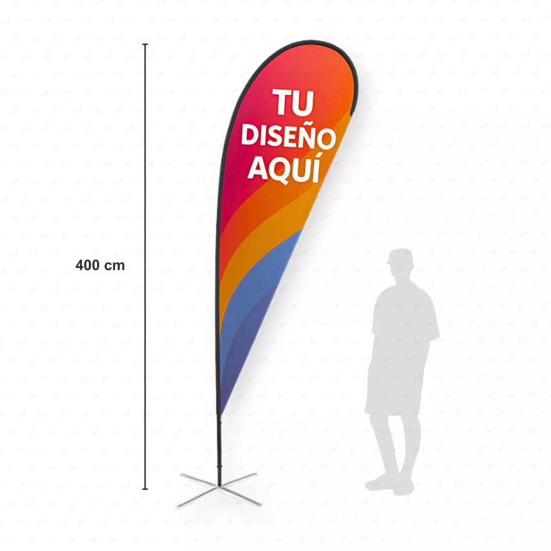 ‣ Bandera Promocional Gota 4 m | SIGO