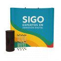‣ Pared Promocional Curva 280x230 cm | SIGO