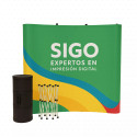 ‣ Pared Promocional Curva 280x230 cm | SIGO
