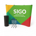 ‣ Pared Promocional Curva 280x230 cm | SIGO
