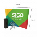 ‣ Pared Promocional Curva 280x230 cm | SIGO