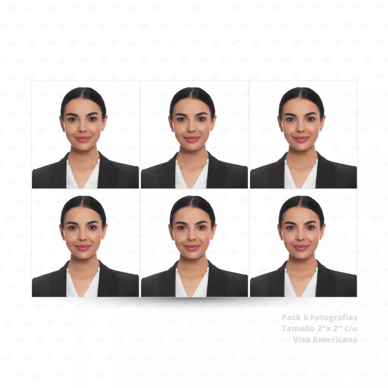 Fotografias Tamaño Pasaporte 2" x 2" Pulg | Visa Americana