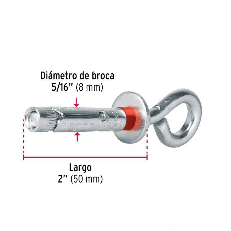 ‣ Perno Expansivo Ø 5/15" x 2" | Armella Cerrada Fiero