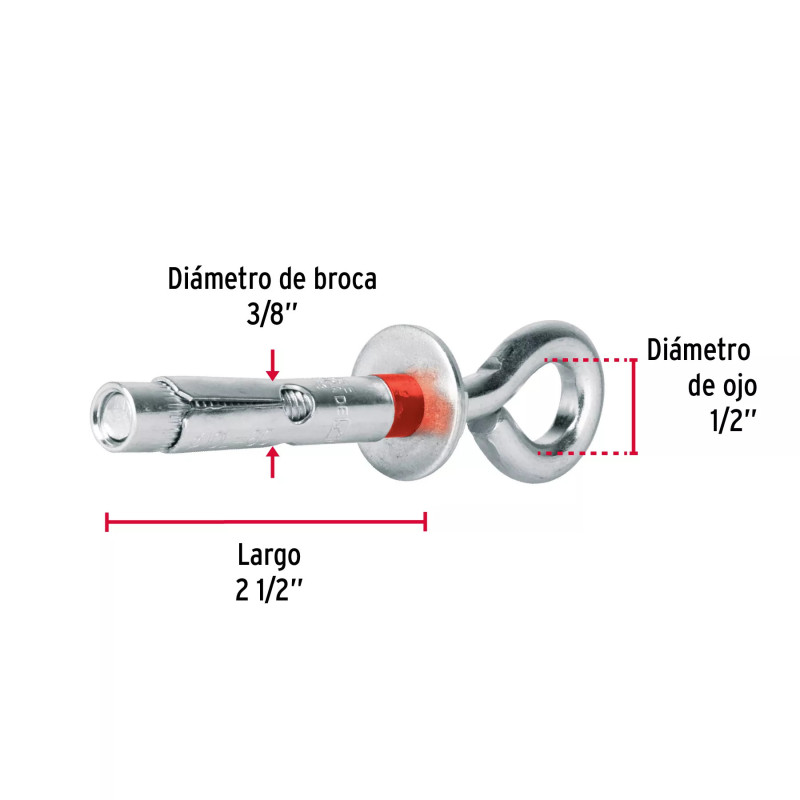 ‣ Bolsa 4 taquetes 10x65 mm con armella... | Fiero