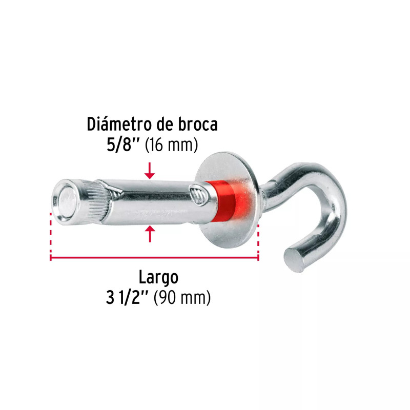 ‣ Taquetes Expansivos 16x90 mm con Armella | Fiero