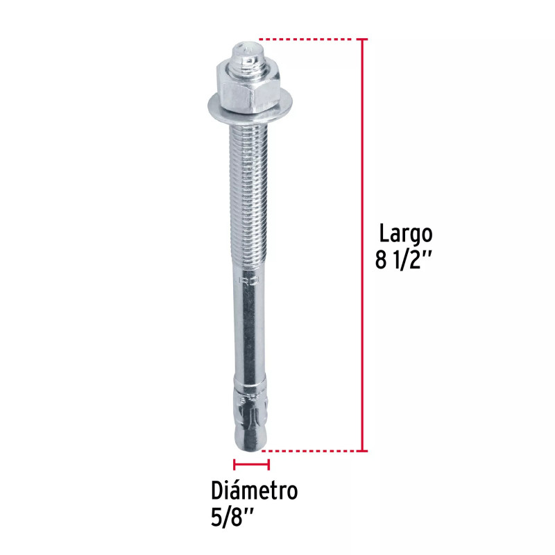 ‣ Taquetes arpón 5/8" x 8-1/2", Caja 25 uds | Fiero