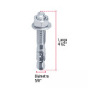 ‣ Caja 25 taquetes arpón 5/8" x 4-1/2", FIERO | Fiero