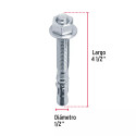 ‣ Taquetes Arpón 1/2" x 4-1/2" Caja 25 | Fiero