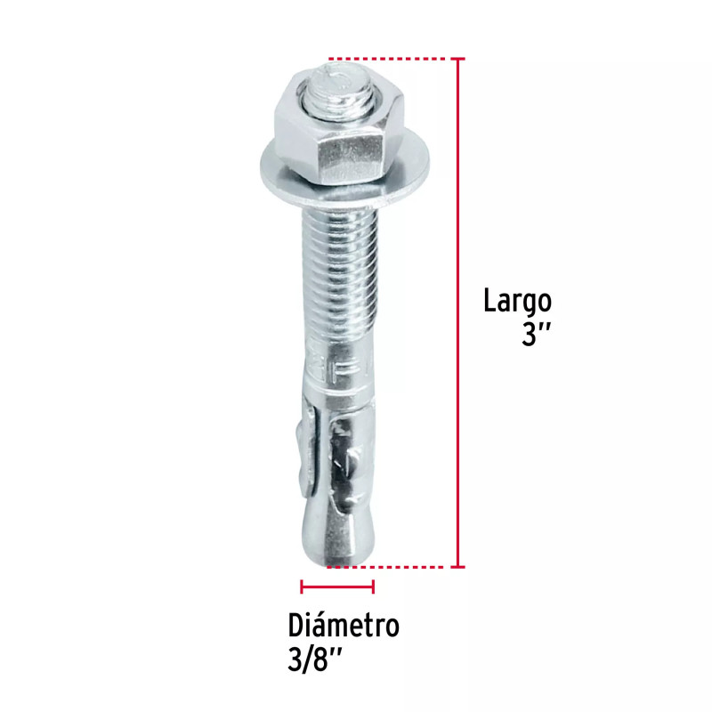 ‣ Taquetes arpón 3/8" x 3" FIERO | Fiero