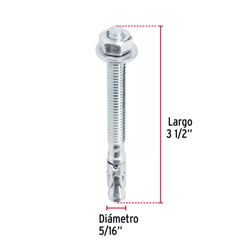 ‣ Caja 100 taquetes arpón 5/16" x 3-1/2"... | Fiero
