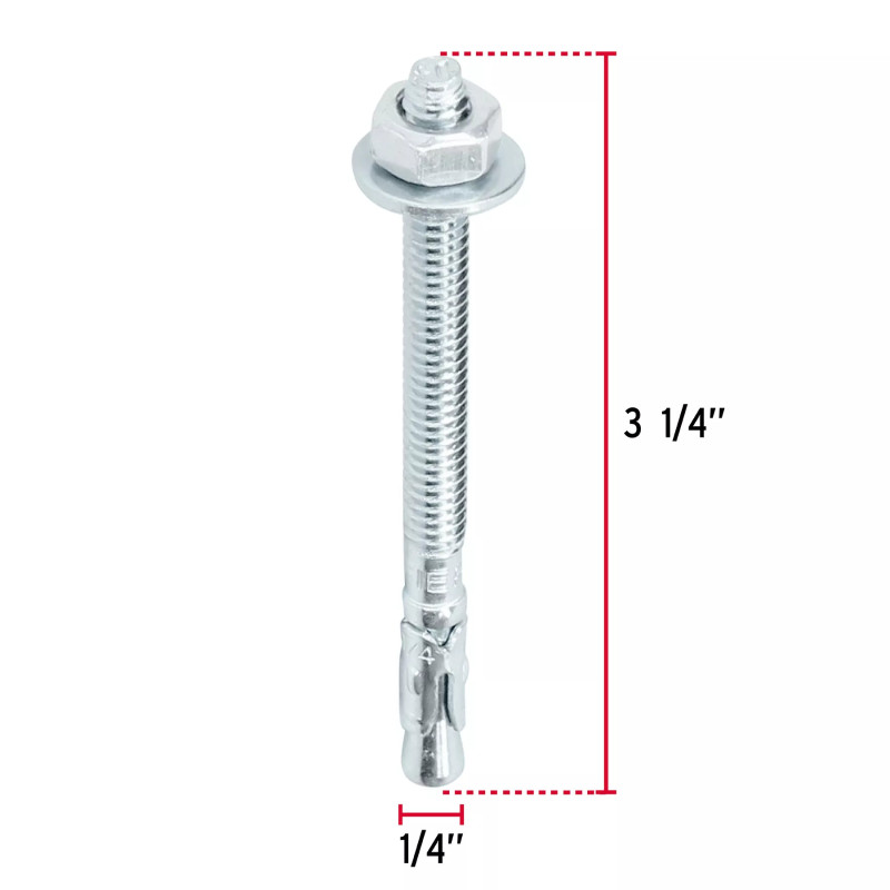 ‣ Caja 100 taquetes arpón 1/4" x 3-1/4" ... | Fiero