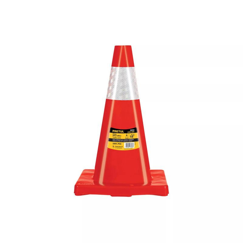 ‣ Cono de Precaución 45 cm PVC con Reflejante... | Pretul