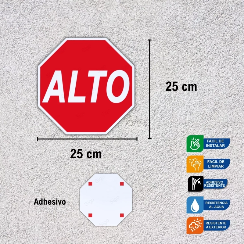 ‣ Rótulo Alto Peq. para Seguridad | SIGO
