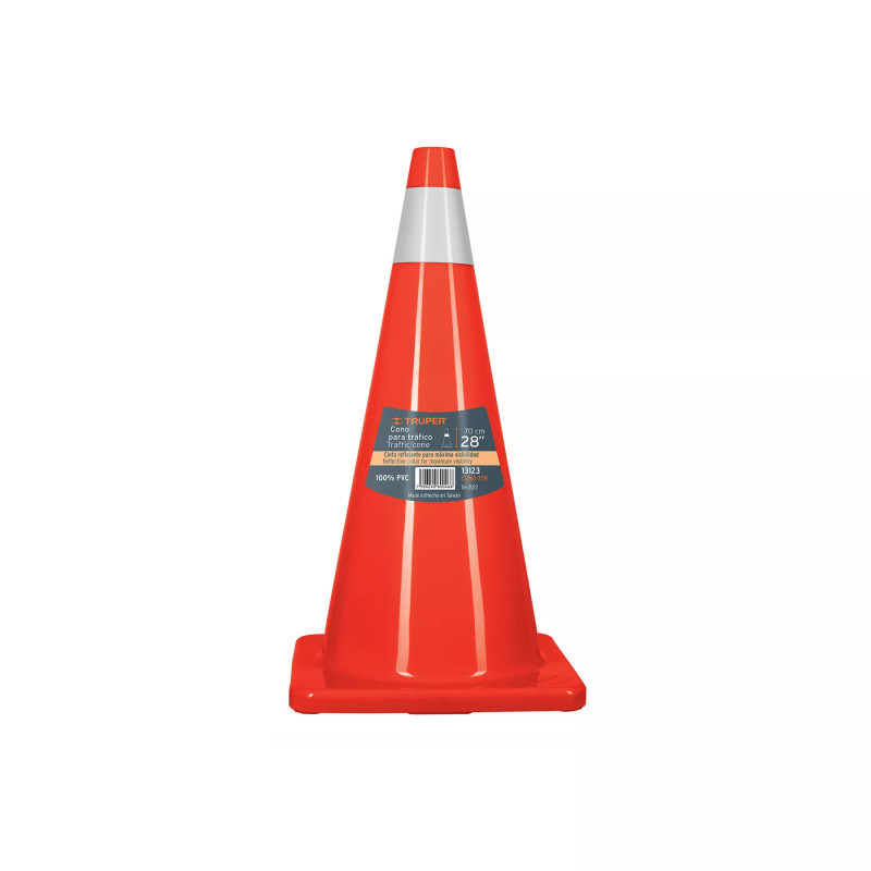 ‣ Cono de precaución 70 cm PVC reflejante... | Truper