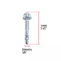 ‣ Taquetes arpón 3/8" x 3-1/2" caja 50 | Fiero