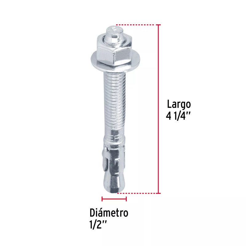 ‣ Taquetes arpón 1/2" x 4-1/4", caja 25 unid... | Fiero
