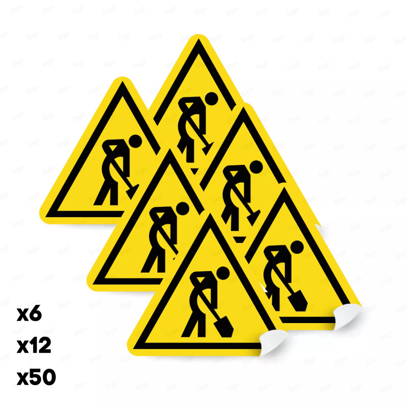 ‣ Calcomania Hombres Trabajando | SIGO