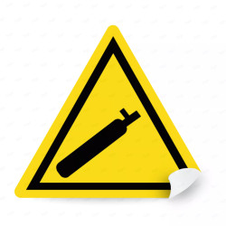 ‣ Calcomanía Gas Comprimido | Seguridad | SIGO