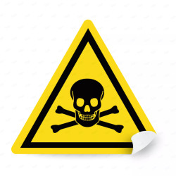 Calcomania Advertencia Material Tóxico | AD-1002