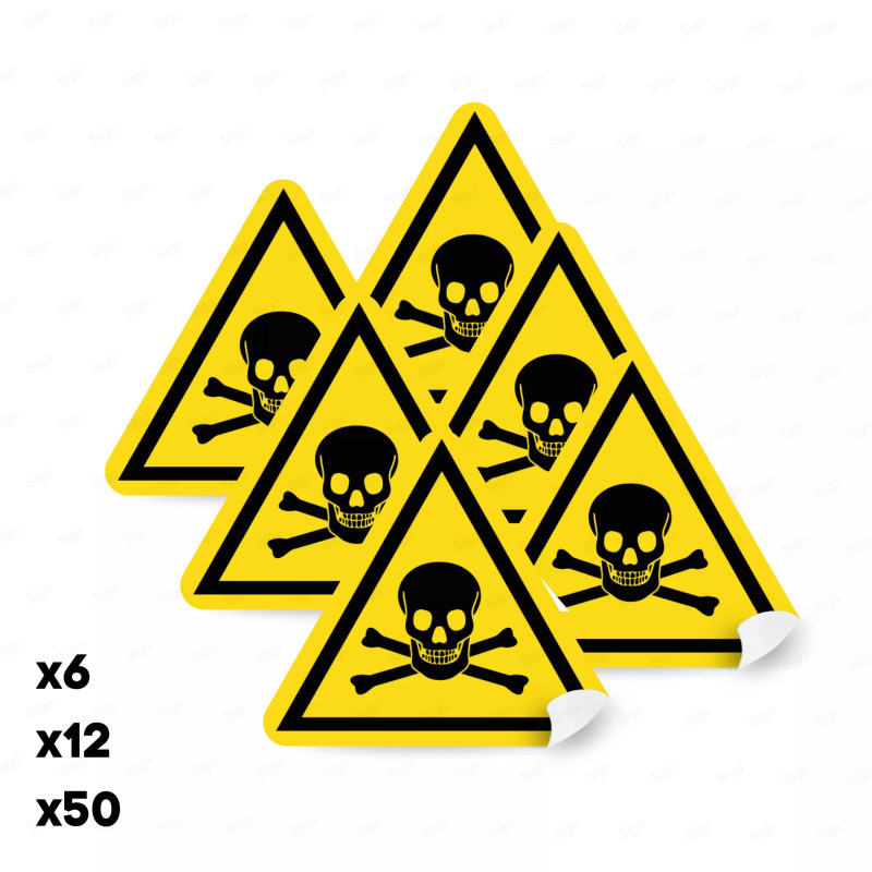 Calcomania Advertencia Material Tóxico | AD-1002