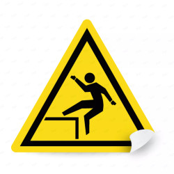 ‣ Calcomanía Advertencia Caída | Seguridad | SIGO