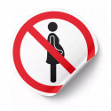 Calcomanía de Prohibición No para uso de Mujeres Embarazadas | CALC-PR-42