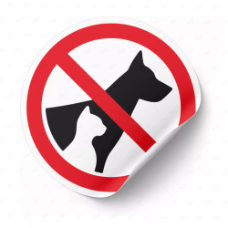 Calcomanía de Prohibición Prohibido el Paso a Perros | CALC-PR-21