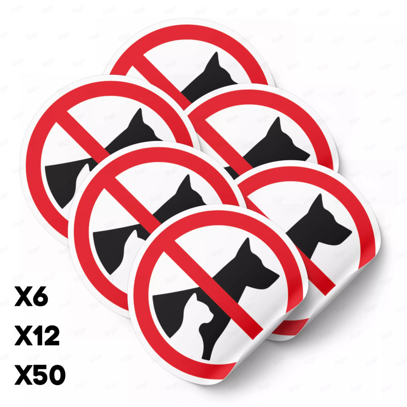Calcomanía de Prohibición Prohibido el Paso a Perros | CALC-PR-21