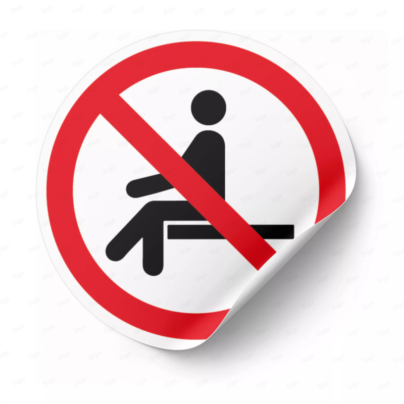 Calcomanía de Prohibición No Sentarses | PR-1028