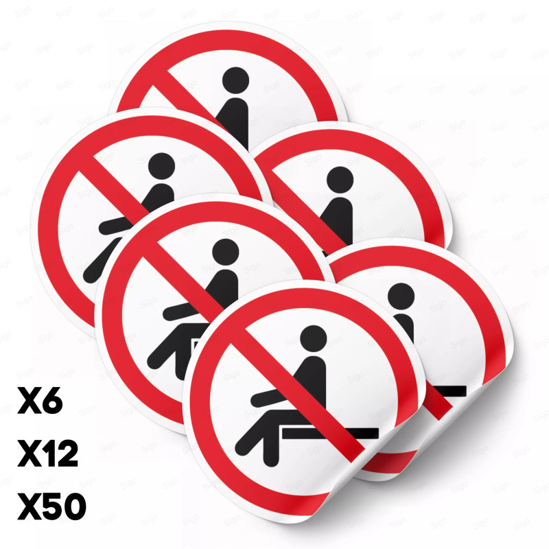 Calcomanía de Prohibición No Sentarses | PR-1028
