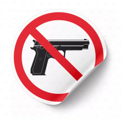 ‣ Calcomanía Prohibido Ingreso de Armas... | SIGO