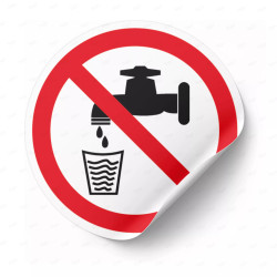 ‣ Calcomanía Prohibido Beber Agua... | SIGO