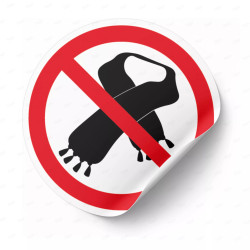 ‣ Calcomanía Prohibido Prendas Sueltas... | SIGO