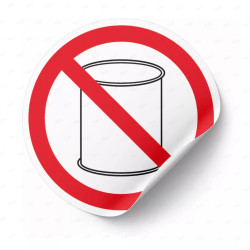 ‣ Calcomanía Prohibido Usar Envases... | SIGO