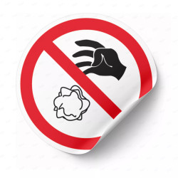 ‣ Calcomanía Prohibido Tirar Objetos | SIGO