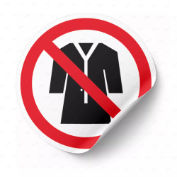 ‣ Calcomanía Prohibido Ropa Larga... | SIGO