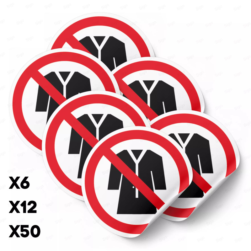‣ Calcomanía Prohibido Ropa Larga... | SIGO