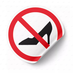 ‣ Calcomanía Prohibido Uso de Tacones... | SIGO