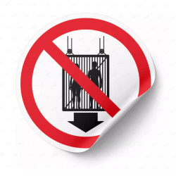 ‣ Calcomanía Prohibido Subir al Montacargas | SIGO