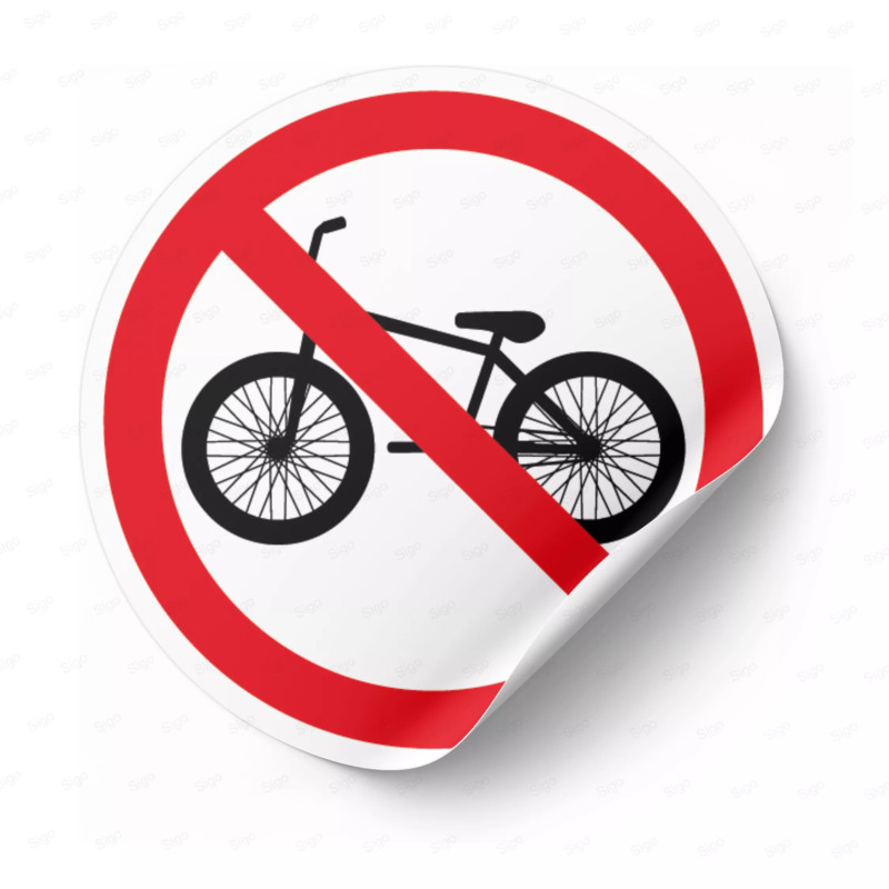 ‣ Calcomanía Prohibido Bicicletas Entrada... | SIGO