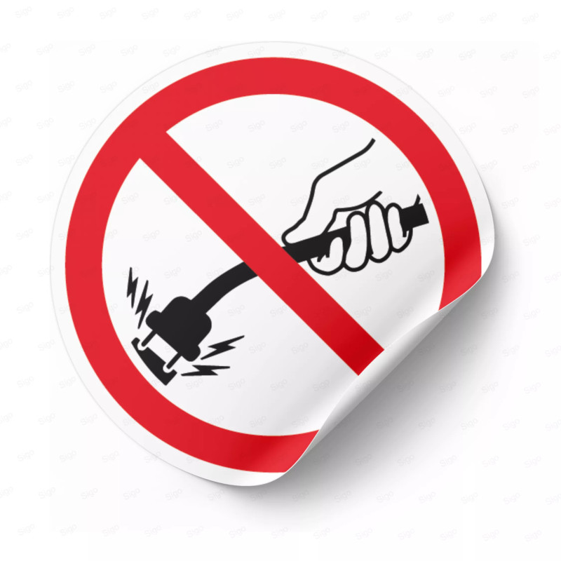 ‣ Calcomanía Prohibido Tirar Cable | SIGO