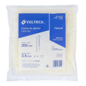 ‣ Bolsa 1000 Cinchos Plásticos 18Lb, 200X2.5Mm Naturales | Volteck