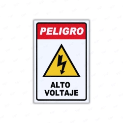 Rótulo Alto Voltaje, Señales de Atención