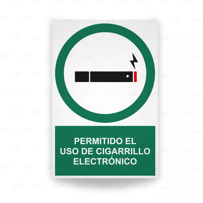 ‣ Rótulo Uso Cigarrillo Electrónico Permitido | SIGO