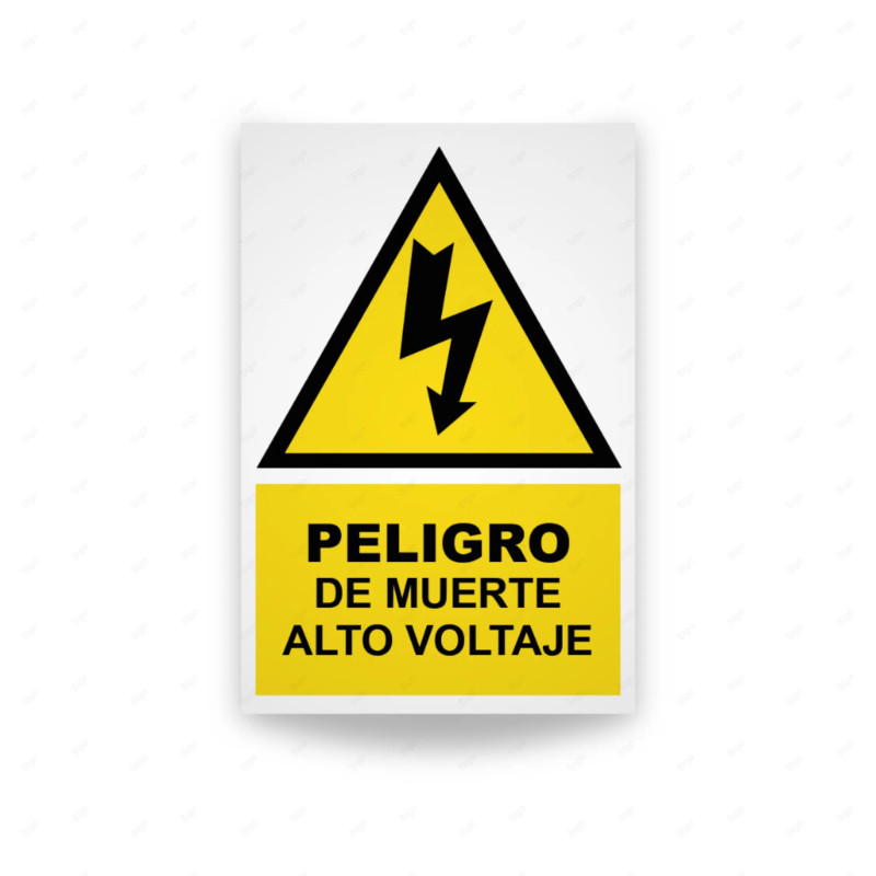 ‣ Rótulo Atención - Peligro Muerte Alto Voltaje... | SIGO