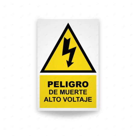 ‣ Rótulo Atención - Peligro Muerte Alto Voltaje... | SIGO