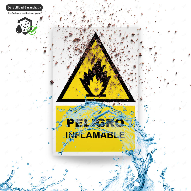 ‣ Rótulo Atención - Peligro Inflamable... | SIGO