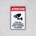 Rótulo Cámara de Seguridad, Señales de Atención