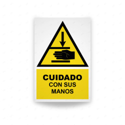 ‣ Rótulo Atención: Cuidado con sus manos... | SIGO